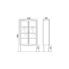 Vitrina completa cu doua usi si trei rafturi din sticla Made in Italy - Candy Viadurini