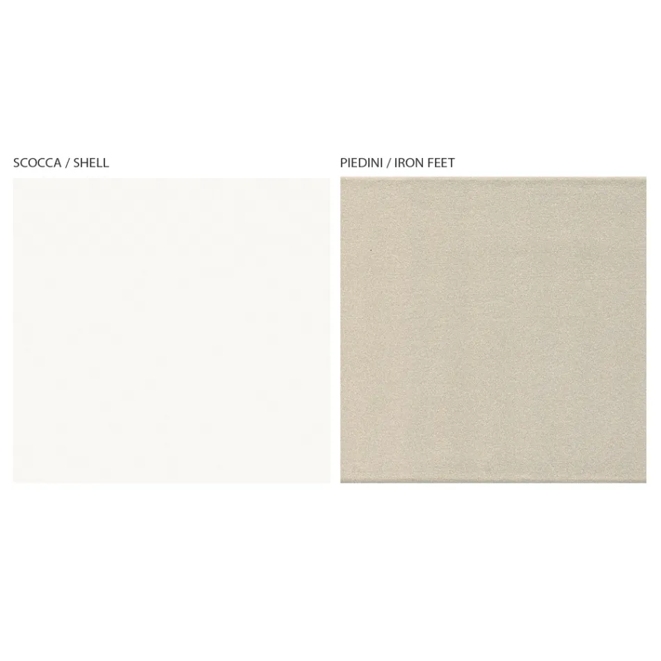 Vitrina living cu 1 usa in alb si finisaj Canaletto Made in Italy - Gerd Viadurini