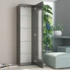 Vitrina de living de design din lemn alb, antracit sau beton - Suzana Viadurini