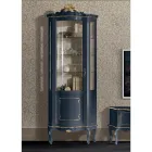 Vitrina din lemn pentru living cu 1 usa de lux Made in Italy - Leonor Viadurini