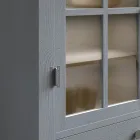 Vitrina de sufragerie din lemn masiv de brad, fabricat integral in Italia - Pascual Viadurini