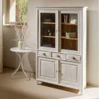 Vitrină din lemn masiv de tec cu 4 uși și 3 sertare - Aikido Viadurini