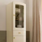 Vitrina de o singură culoare cu rafturi interioare din sticlă Made in Italy - Candy Viadurini