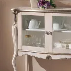 Vitrina Living 2 Usi din Nuc sau Lemn Alb Made in Italy - Londra Viadurini