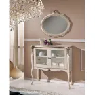 Vitrina Living 2 Usi din Nuc sau Lemn Alb Made in Italy - Londra Viadurini