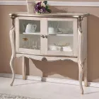 Vitrina Living 2 Usi din Nuc sau Lemn Alb Made in Italy - Londra Viadurini