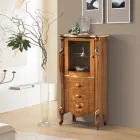 Vitrina pentru living cu 1 usa de sticla si 3 sertare Made in Italy - Londra Viadurini