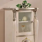 Vitrina pentru living cu 1 usa de sticla si 3 sertare Made in Italy - Londra Viadurini