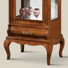 Vitrina de lux de sufragerie din lemn clasic de nuc Made in Italy - Hastings Viadurini