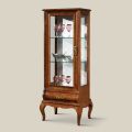 Vitrina de lux de sufragerie din lemn clasic de nuc Made in Italy - Hastings