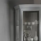 Vitrina de colt cu 1 usa si 2 polite din sticla Made in Italy - Denka Viadurini