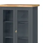 Vitrina din lemn cu 1 sertar, 2 usi si 2 rafturi Made in Italy - Nanna Viadurini