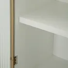 Vitrina din lemn cu blat și inserții rotunjite cu 2 uși și 2 sertare - Rachel Viadurini