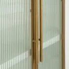 Vitrina din lemn cu blat și inserții rotunjite cu 2 uși și 2 sertare - Rachel Viadurini