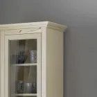 Vitrina din lemn cu finisaj ivory patinat. Fabricat în Italia - Fosta Viadurini