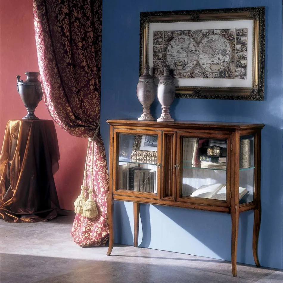 Vitrina din lemn masiv Toulipier Made in Italy - Chantico Viadurini