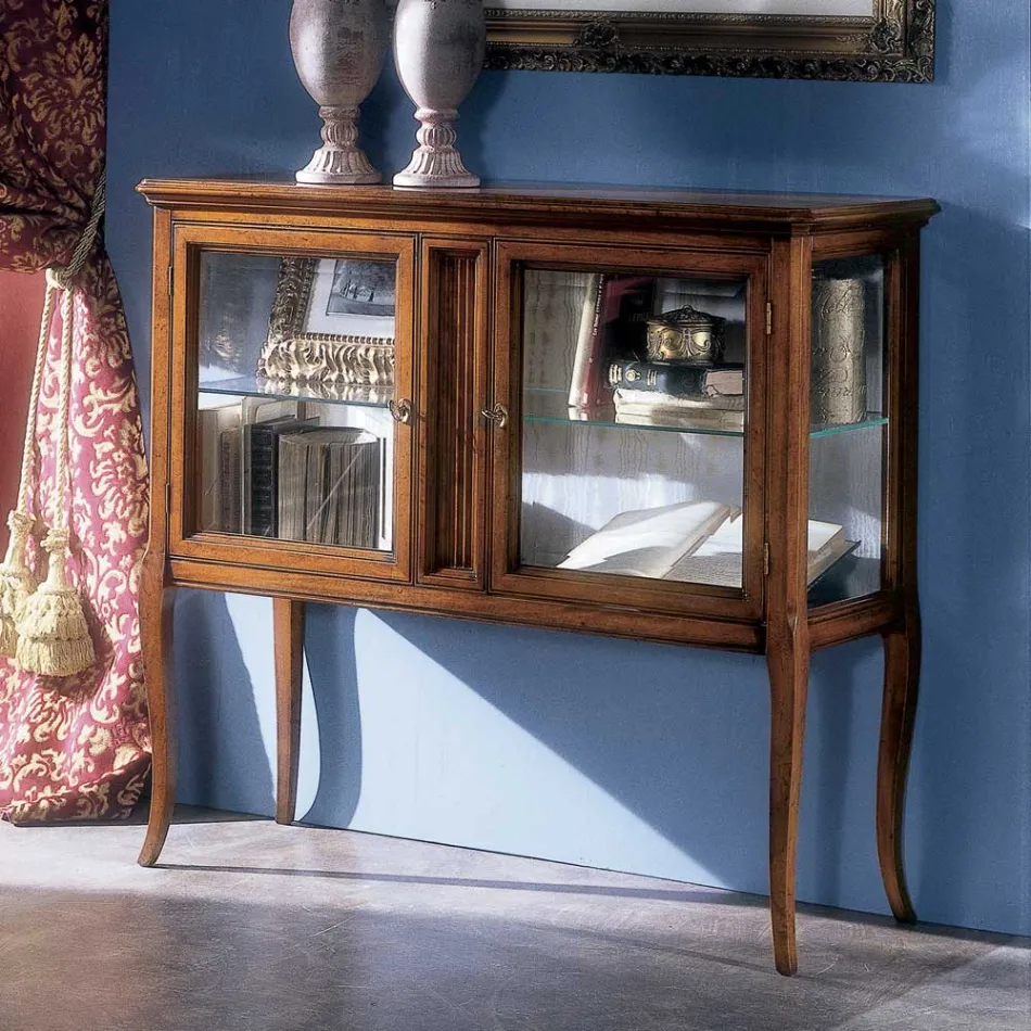 Vitrina din lemn masiv Toulipier Made in Italy - Chantico Viadurini