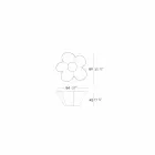 Vondom Agatha planter de design modern de polietilena colorate în aer liber Viadurini