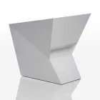 Vondom Faz fotoliu de grădină din lemn alb, cu design modern Viadurini