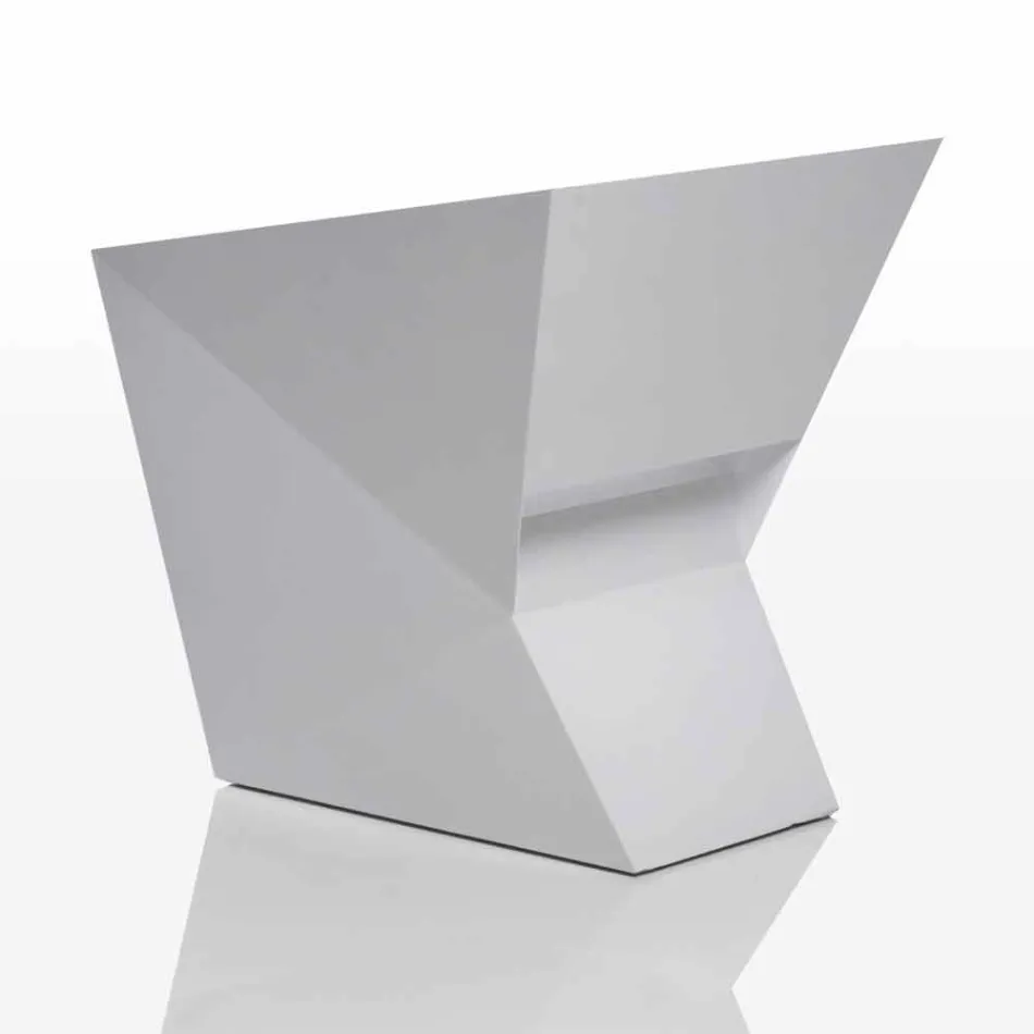 Vondom Faz fotoliu de grădină din lemn alb, cu design modern Viadurini