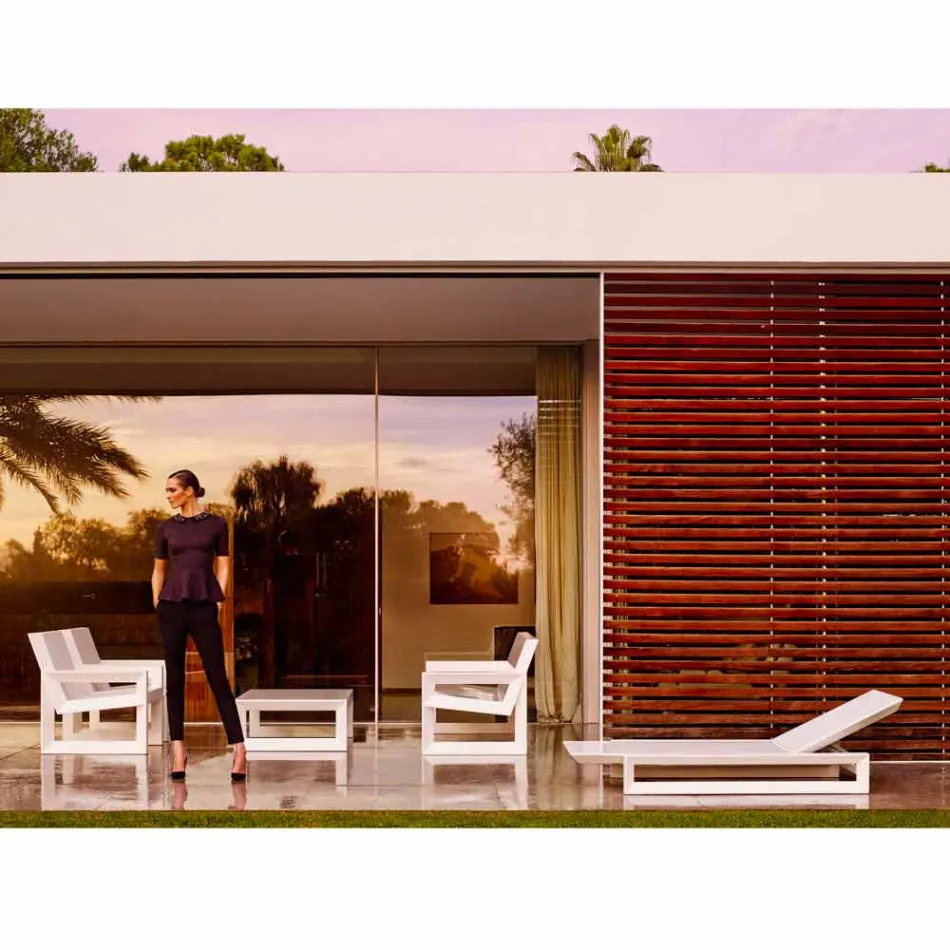 Vondom Frame design grădină în polietilenă albă Viadurini