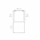 Vondom Quartz masă pătrată în aer liber de design modern Viadurini