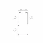 Vondom Quartz masă pătrată în aer liber de design modern Viadurini