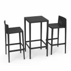 Vondom Spritz Set de masă de grădină și două scaune de design negru Viadurini