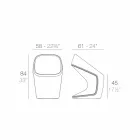 Scaun de grădină Vondom Ufo cu design alb modern Viadurini