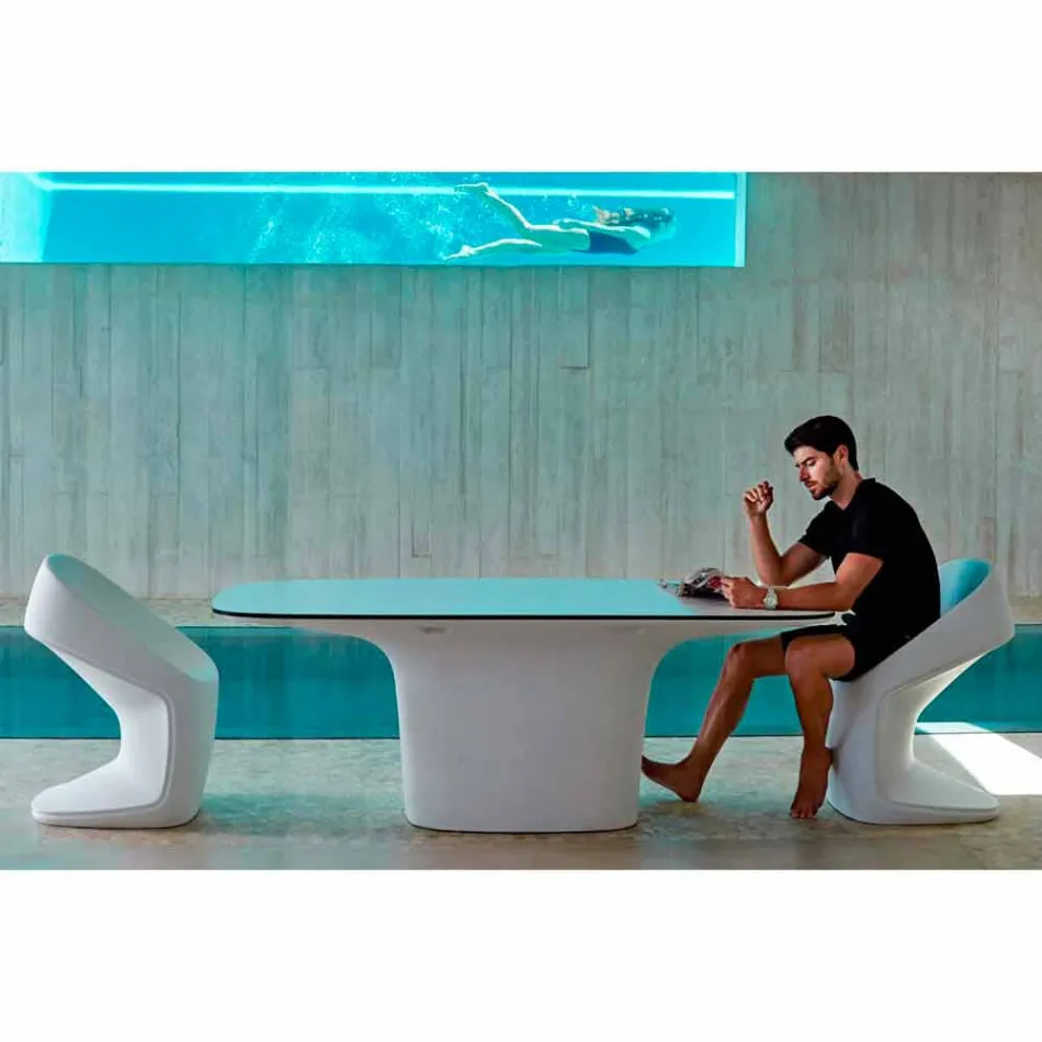 Vondom Ufo masă exterioară de design exterior L200xP100 cm Viadurini