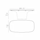 Vondom Ufo masă exterioară de design exterior L200xP100 cm Viadurini