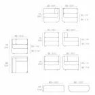 Vondom Ulm compoziție design taupe grădină lounge Viadurini