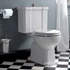 Apa Monobloc clasic în ceramică albă cu cutie fabricată în Italia - Marwa Viadurini